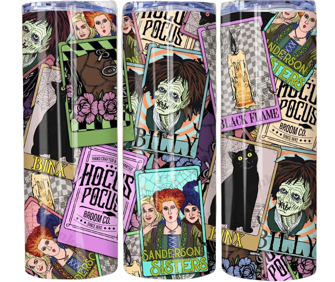 Hocus Pocus Cards!! 20oz Skinny Tumbler