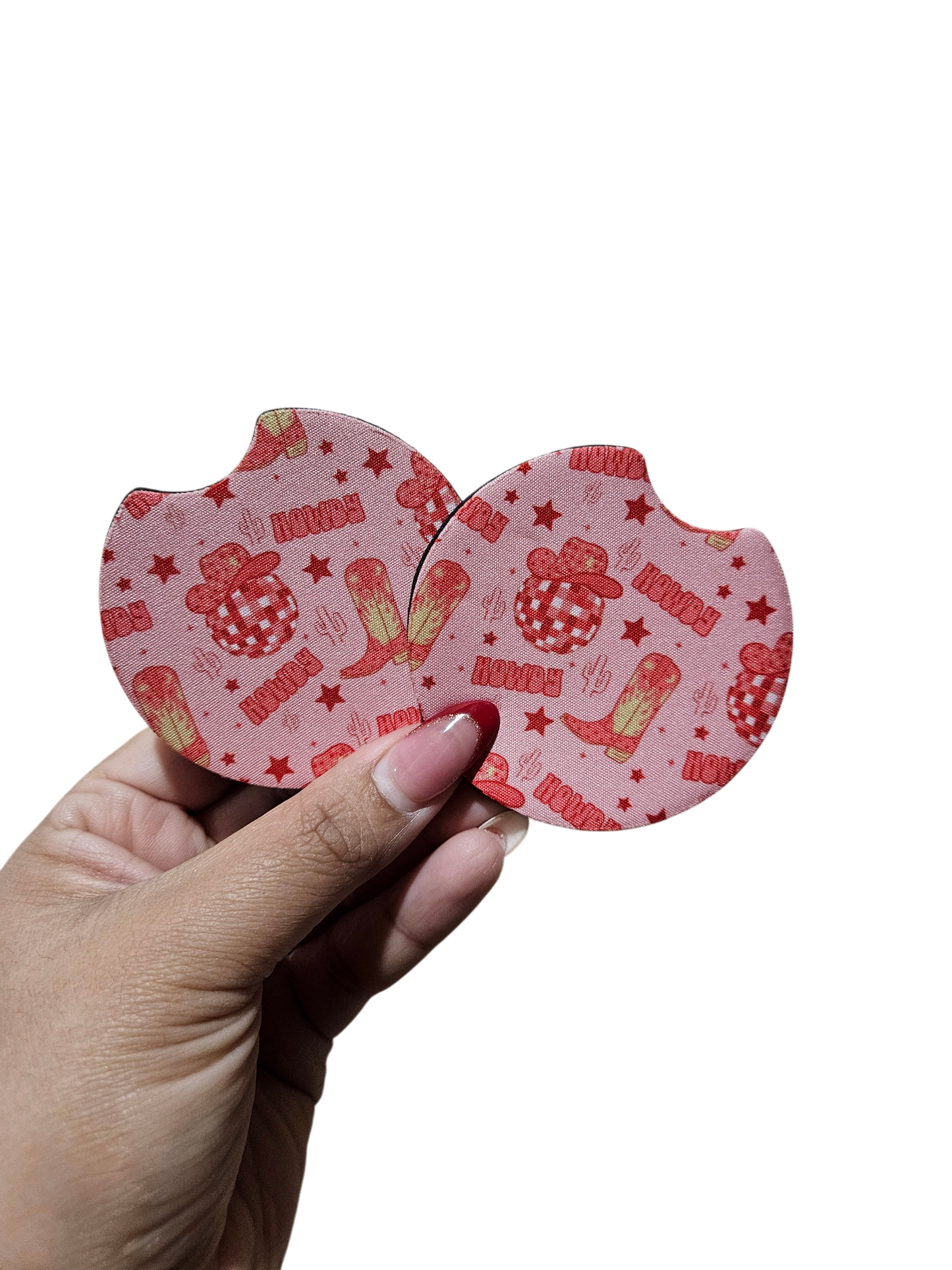 Howdy Car Coaster set of 2