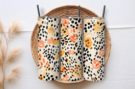 Boho Leopard -20oz Skinny Tumbler