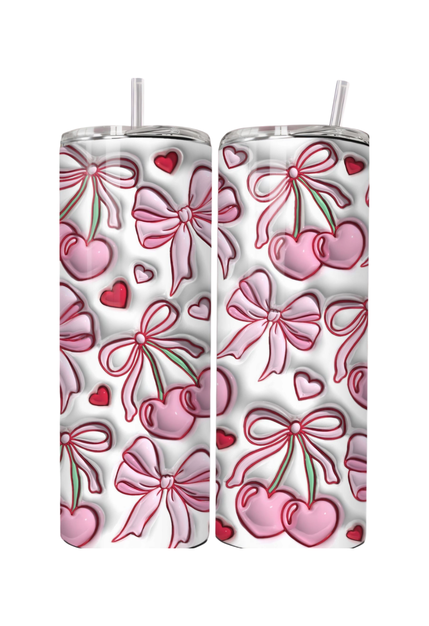 3D Cherry Bows 20oz Tumbler