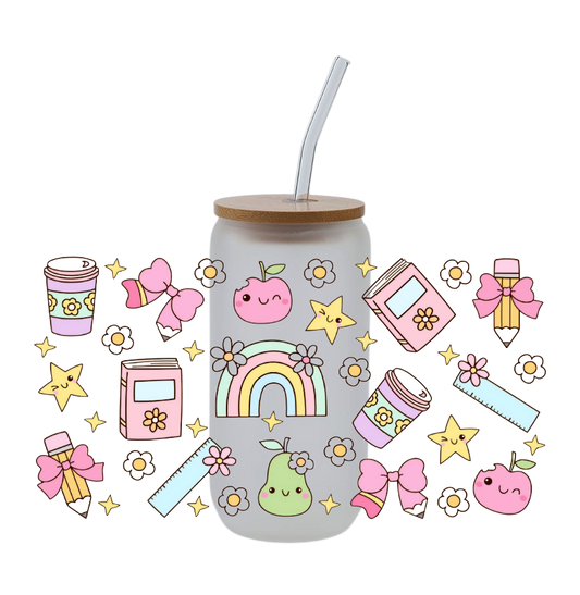 Girl Teacher 16oz Glass Cup
