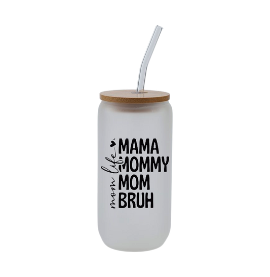 Mom Life 16oz Glass Cup